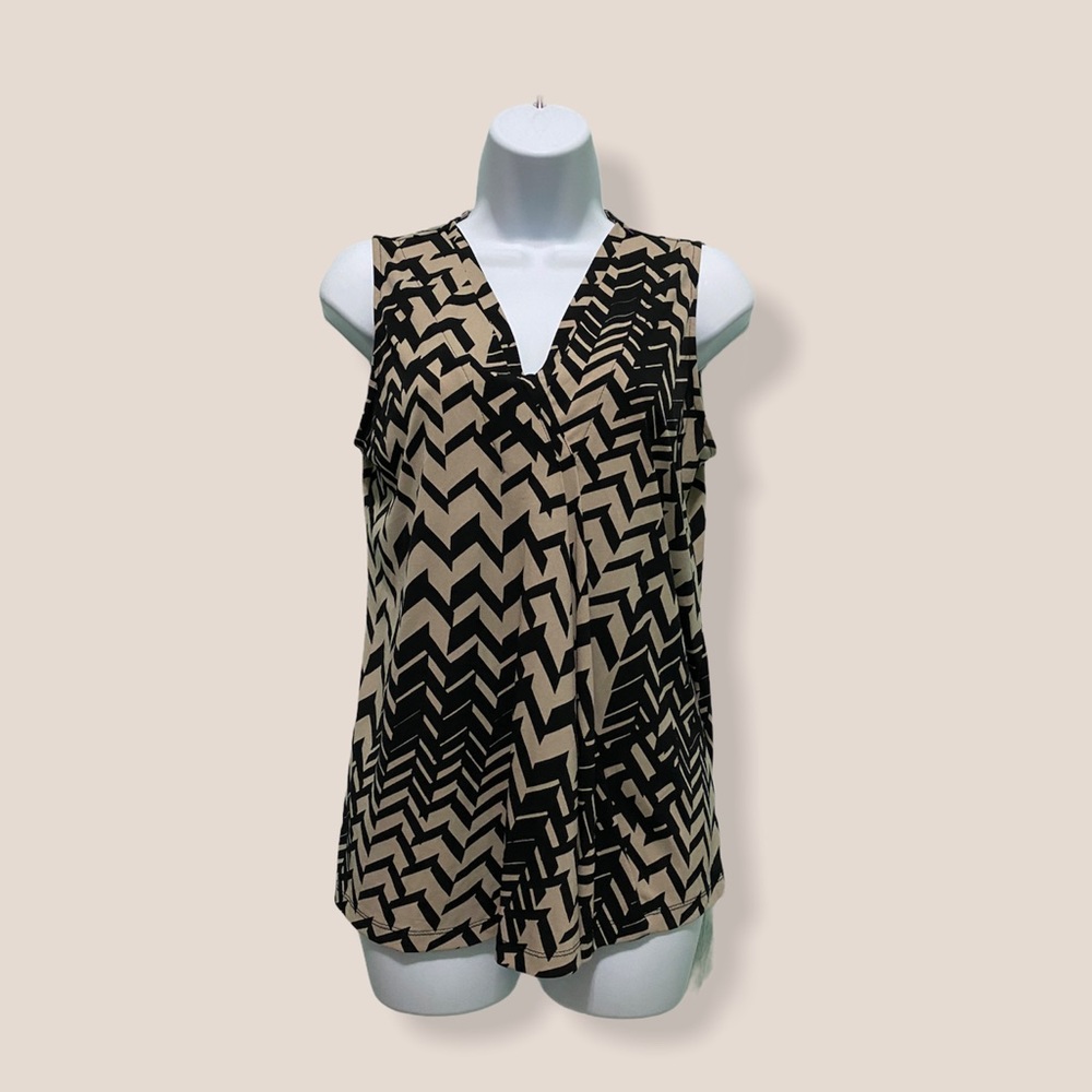 Dana Buchman Chevron Sleeveless Shirt/Top